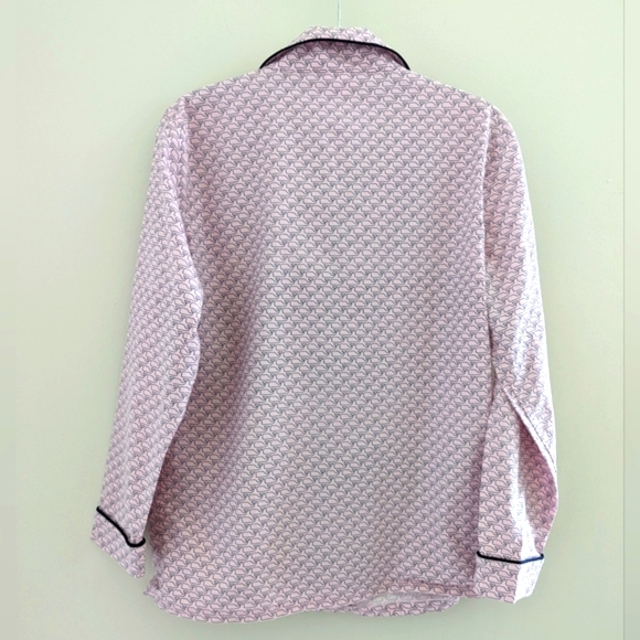 VINEYARD VINES Whale Print Sleep Shirt PJ WOMEN XS Button Down Logo Light Pink - Picture 2 of 10